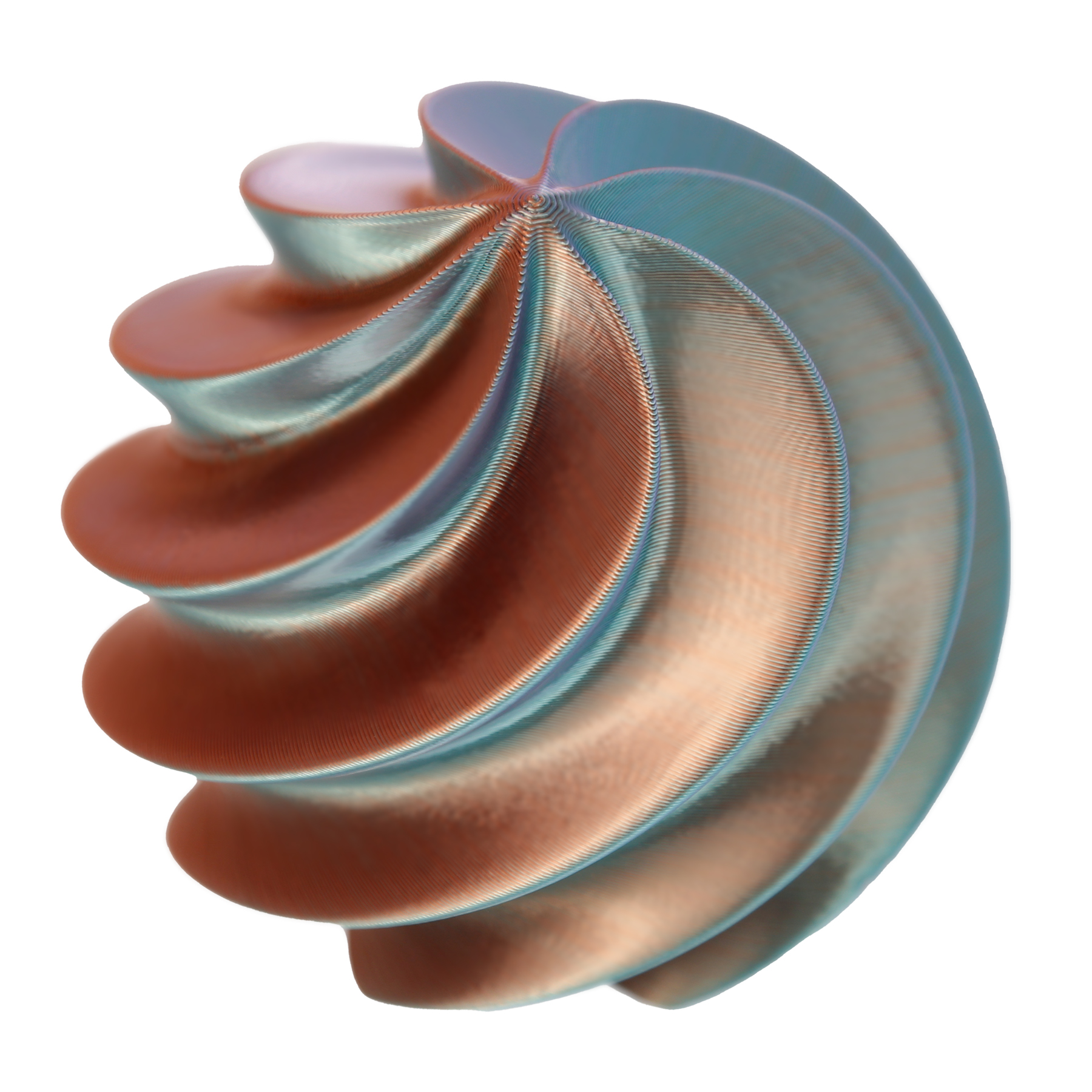Copper, Green & Purple supplied color sample